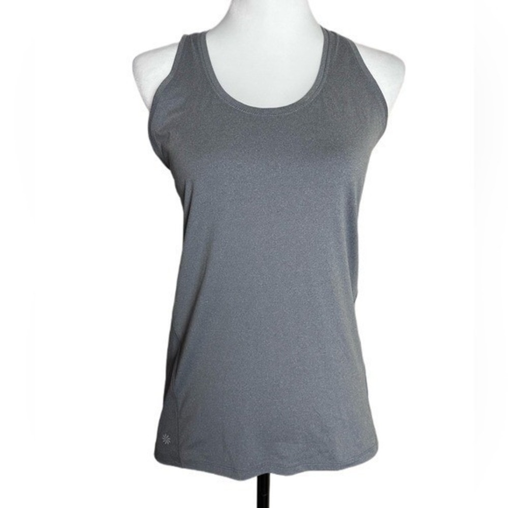 Athleta Limitless Keyhole Racerback Yoga Workout Heathered Gray Women Size S